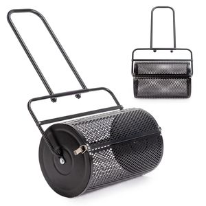 Spandiconcime Manuale da 24 Pollici per Prato e Giardino, Rullo per Torba, Cesto in Rete d'Acciaio Verniciato a Polvere, Nuovo, con Scatola Ingranaggi Topdre - Product Image 2