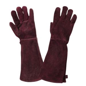 Heavy Duty Cowhide Split Leather Gloves Cotton Liner Heat <b>Fire</b> Resistant Industrial Safety Construction Anti-Cut Anti-Static - Product Image 3