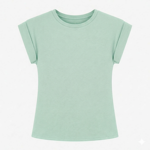 Camiseta de Mujer, Color Negro, Cuello Redondo, Corte Regular, Informal, Tejido Transpirable, para Verano - Product Image 5