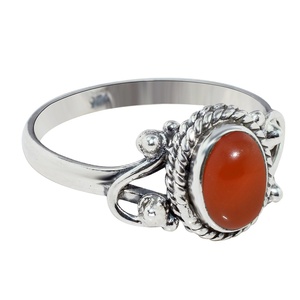 Bague en argent sterling 925 avec cornaline orange, sertie à la main, bijoux chrétiens tendance, parfaite pour la beauté - Product Image 4
