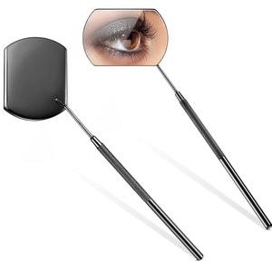 Eyelash Mirror <b>Square</b> Eyelash Extension Mirror Lash Makeup Beauty <b>Tool</b> Handheld Stainless Steel Material Professional Quality - Product Image 1