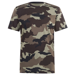T-shirt tactique camouflage 100% polyester, T-shirt camouflage numérique, T-shirt de sécurité à col en V, coton respirant et écologique - Product Image 1
