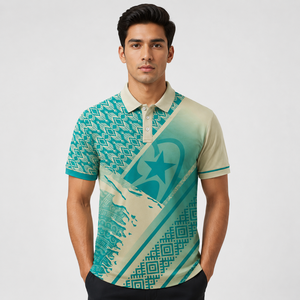 เสื้อโปโลซับลิเมชั่นคุณภาพสูงสำหรับผู้ชาย ขายส่งจำนวนมาก รับสั่งทำเสื้อโปโลแบบยูนิฟอร์ม เสื้อกอล์ฟคุณภาพสูง ผลิตจากโรงงาน - Product Image 3