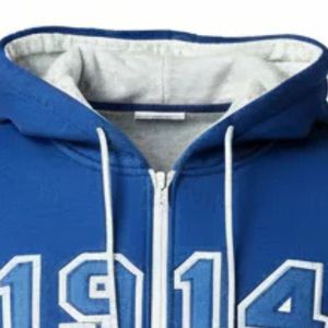 Sweat à capuche zippé Phi Beta Sigma 1914 bleu – Veste décontractée et élégante pour fraternité grecque, style streetwear chaud et tendance - Product Image 2
