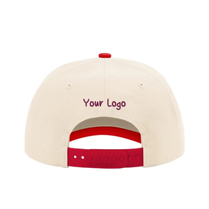 Gorra de béisbol de 5 paneles con visera curva, de tela de algodón bicolor, con logotipo bordado personalizado e impreso, para hombres y mujeres. - Product Image 3