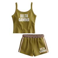 Ensemble deux pièces pour femmes, col en V, manches longues, tissu de haute qualité en spandex/polyester