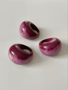 Trendy colored resin napkin <b>ring</b> set modern dining decor stylish napkin holder premium reusable table accessory vibrant table - Product Image 1