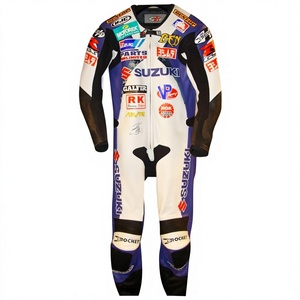 Traje de Carreras Ben Spies Suzuki de 1 Pieza en Cuero de Vaca/Canguro para Motociclismo/Traje de Moto para Motociclistas - Product Image 1