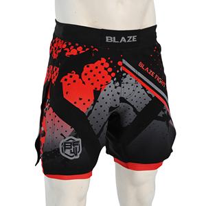 Custom Printing Sublimation High Street BJJ MMA Fight <b>Shorts</b> Built-in <b>Compression</b> Lining Quick Dry Eco-Friendly No-Gi - Product Image 2