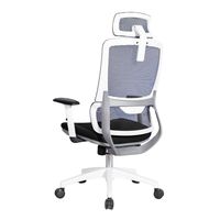 Chaise de travail ergonomique en maille 2W-HR-Appui-tête et accoudoir réglables, siège en contreplaqué avec mousse et tissu