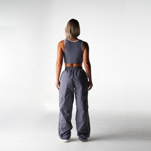 Pantalones de poliéster para hombre, estilo jogger, con botones, para gimnasio, entrenamiento, cintura elástica, sueltos, ligeros, para esquí, con cinturón, para pesca, actividades al aire libre y trekking - Product Image 4