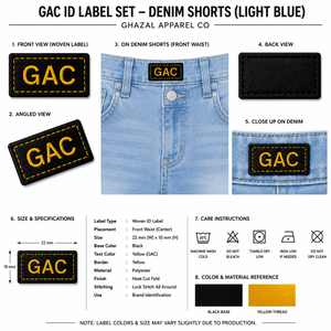 Shorts en jean stretch bleu clair pour homme Muqeet Ghazal, coupe droite ajustée, taille mi-haute, décontracté, en spandex/coton, séchage rapide, respirant, printemps - Product Image 6