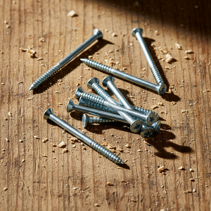 Tornillo para Madera de Acero al Carbono Marca PDC, Rosca Gruesa, Punta Afilada, Óxido Negro, Métrico/Pulgada, Clase 4, Alta Resistencia - Product Image 1