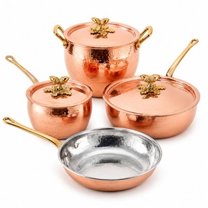 Marmite à soupe en cuivre chinoise traditionnelle, fait main, en métal, avec revêtement en acier inoxydable, légère, pour cuisinières à gaz et à induction - Product Image 4