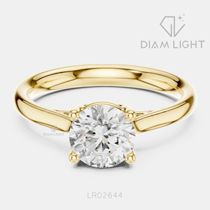 Bague de fiançailles solitaire ronde 1,10 carat, bijoux fins, certifiée IGI, or blanc 14 carats, diamant de laboratoire, bague d'anniversaire - Product Image 5