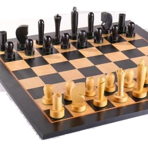 Custom Luxury Modern Wooden <b>Chess</b> <b>Set</b> Professional Minimalist Staunton <b>Chess</b> Pieces with <b>Large</b> Wood Board Game for Adults Gift - Product Image 1
