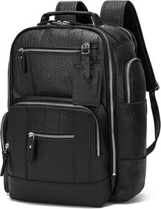 Mochila de Cuero Genuino para Hombre, Tendencia 2026, para Laptop de 15.6 Pulgadas, Estilo Vintage, para Viajes y Camping - Product Image 1