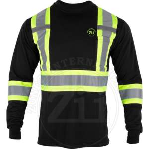 Camisa de Trabajo de Seguridad para Soldadura, Manga Larga, ZUNEZI, Personalizable, ANSI Clase 1, con Luz LED Intermitente, Impermeable, Logotipo Reflectante de Alta Visibilidad - Product Image 1