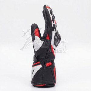 Gants de moto en cuir d'hiver de haute qualité à doigts entiers avec fonction tactile, panneaux respirants et sangle de poignet imperméable - Product Image 4