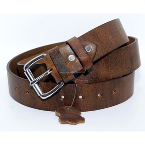 Cinturón Casual Reversible Ajustable para Hombre de Cuero Vacuno Genuino con Hebilla de Acero - Hecho en Pakistán - Product Image 3