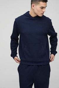 Survêtement d'hiver pour homme de qualité supérieure avec capuche, fermeture à cordon, coupe confortable, séchage rapide, respirant, 100% coton molletonné - Product Image 4