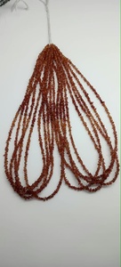 Saphir orange naturel poli, copeaux bruts non taillés, perles de 3*4mm à 4*5mm, pierres précieuses en vrac pour la fabrication de bijoux, fournitures d'artisanat, vente en gros - Product Image 6