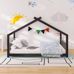 Letto a capanna in legno a grandezza naturale per bambini modello WF282522AAP - Product Image 2