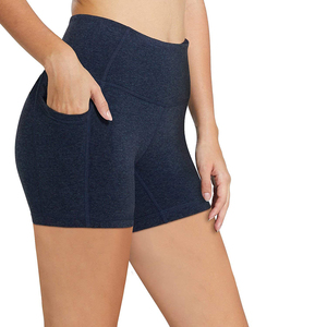 Shorts de yoga taille haute respirants et imperméables pour femmes en mélange de coton – Idéal pour la gym et l'entraînement - Product Image 2