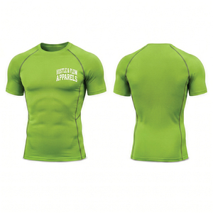 Gym Training Printed <b>Compression</b> T-Shirts Men Workout Fitness Running Athletic Quick Dry Breathable <b>Short</b> Sleeve Adults - Product Image 1