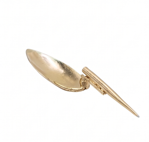 <b>Gold</b> Plated Minimalist <b>Spoon</b> With Long Handle Mirror Polish Durable Shell Design For Gifts Cutlery Use - Product Image 1