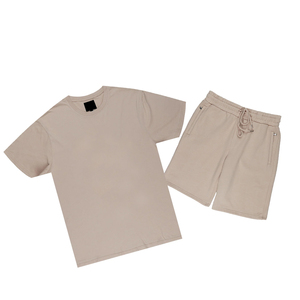 <b>Men</b> <b>Beach</b> <b>Shirt</b> Shorts Set Short Sleeve Summer Vacation Beachwear Two Piece Matching Outfit Custom OEM Wholesale - Product Image 1