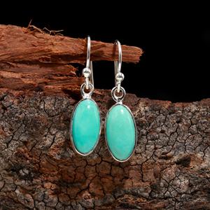925 <b>Silver</b> Arizona Turquoise <b>Dangle</b> <b>Earrings</b> for Women Birthstone Crystal Drop <b>Earrings</b> Handmade Jewelry for Gift - Product Image 1