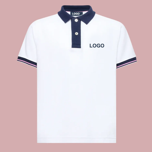 Custom Devon <b>Bubble</b> Stitch Knit Fabric Polo Shirt With Logo For <b>Kids</b> Primary School Uniform - Product Image 6