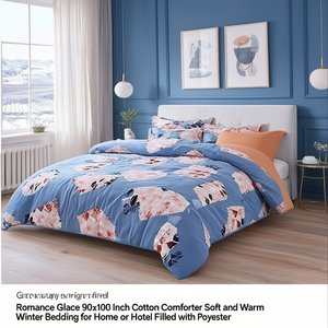 Edredón de Algodón Romance Glace de 90x100 Pulgadas, Suave y Cálido para Invierno, para el Hogar o Hotel, Relleno de Poliéster - Product Image 3