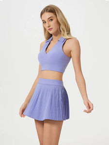 Robe de tennis respirante et douce pour la peau pour femmes, idéale pour le fitness et les sports de plein air, jupe de pickleball, logo personnalisé, imprimé plissé - Product Image 3