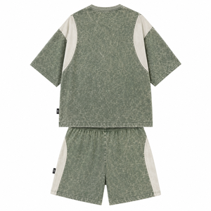 Conjunto de Verano para Hombre, Estilo Casual, Cintura Alta, Color Sólido, 100% Algodón, Transpirable, de Secado Rápido, Lavado Ácido, Alta Demanda, Última Moda - Product Image 5