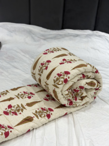 Tela de Algodón Puro Mal Mal 100x100, Material para Edredones con Estampado Floral, Ecológica, Ligera, Suave, para Todas las Estaciones, Tela para Ropa de Cama Razai - Product Image 1