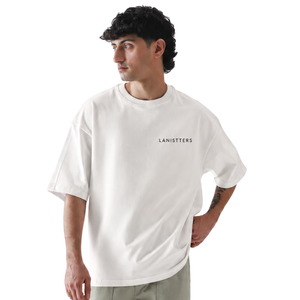 Camiseta Oversize de Algodón para Hombre con Cuello Redondo, Manga Corta, Hombro Caído, Ajuste Relajado, Estilo Casual Minimalista Urbano, Venta al por Mayor, Camiseta Holgada - Product Image 3