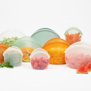 Sacchetti Hugger Riutilizzabili in Silicone per Pranzo e Snack, Senza BPA, Lavabili in Lavastoviglie e Adatti al Congelatore, Richiudibili per una Conservazione Duratura degli Alimenti - Product Image 2