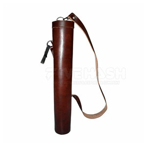 Sacoche de tir à l'arc en cuir haut de gamme pour l'extérieur, fabriquée à la main, en matériau robuste, avec sangle réglable, confortable, équipement de chasse et d'entraînement - Product Image 6