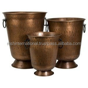 Design créatif Vase à fleurs en métal fini cuivre brillant Accessoires de luxe décoratifs pour plancher de mariage Vaisseaux à fleurs - Product Image 3