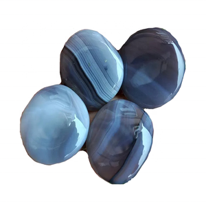 หินคริสตัลแบบแบนแบนมีสีเทาและพลอยจากปาล์มหินธรรมชาติรูปทรงแบนมีช่องใส่ของ - Product Image 1