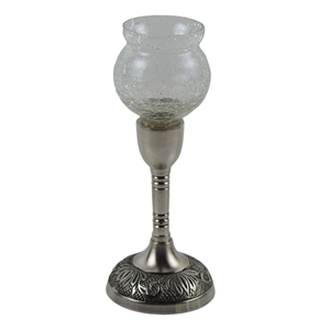Support de bougie en fer forgé fait main, finition plaquée, à bras unique, pour décoration de dîner et de fête - Product Image 6
