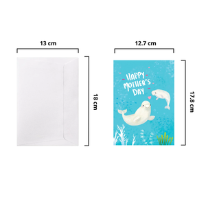 3D pop up Card <b>Handmade</b> Greeting Card Cute Dolphin Theme Pop up Cards 3D Mother Day Card Pop Up Dolphin Mother <b>Paper</b> Craft - Product Image 2