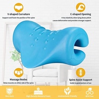 Étireur de cou relaxant pour le cou et les épaules avec taie d'oreiller de thérapie magnétique oreiller chiropratique dispositif de Traction du cou