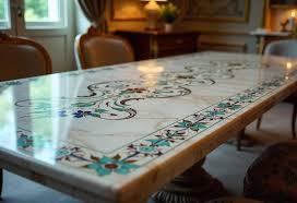 mesas de mármol con incrustaciones, diseños de motivos florales, tallados - Product Image 3