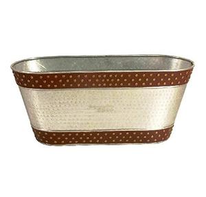 Direct Factory Sales Galvanized Tin Farmhouse Metal Oval Planter <b>Tubs</b> for Home and Hotel <b>Garden</b> Decoration Usage - Product Image 4