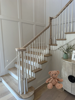 Accessoire de rampe d'escalier en bois massif d'hévéa écologique, embout à quart de tour à 90 degrés pour escalier et balcon, certifié FSC