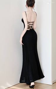 Vestido Maxi de Encaje con Espalda Descubierta y Cordones para Mujer, con Sujetador Incorporado ET2807, Atuendo Formal de Lujo para Fiesta de Graduación, Directo de Fábrica - Product Image 2