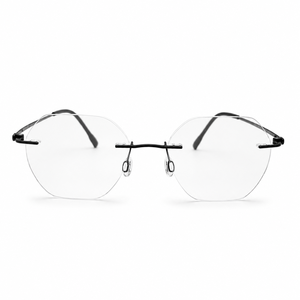 Montures de lunettes sans monture anti-lumière bleue UV420 carrées en titane léger pur titane sur mesure RX OEM - Product Image 3